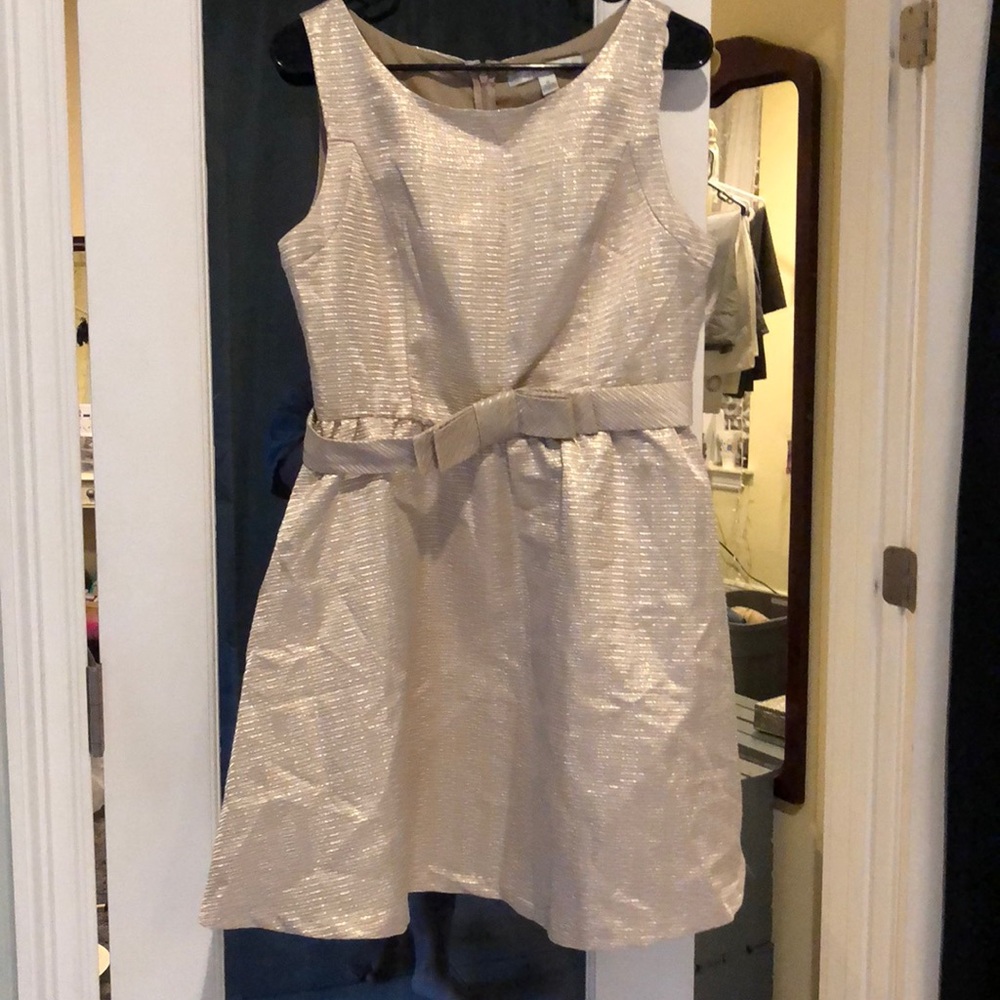 metallic gold semiformal dress